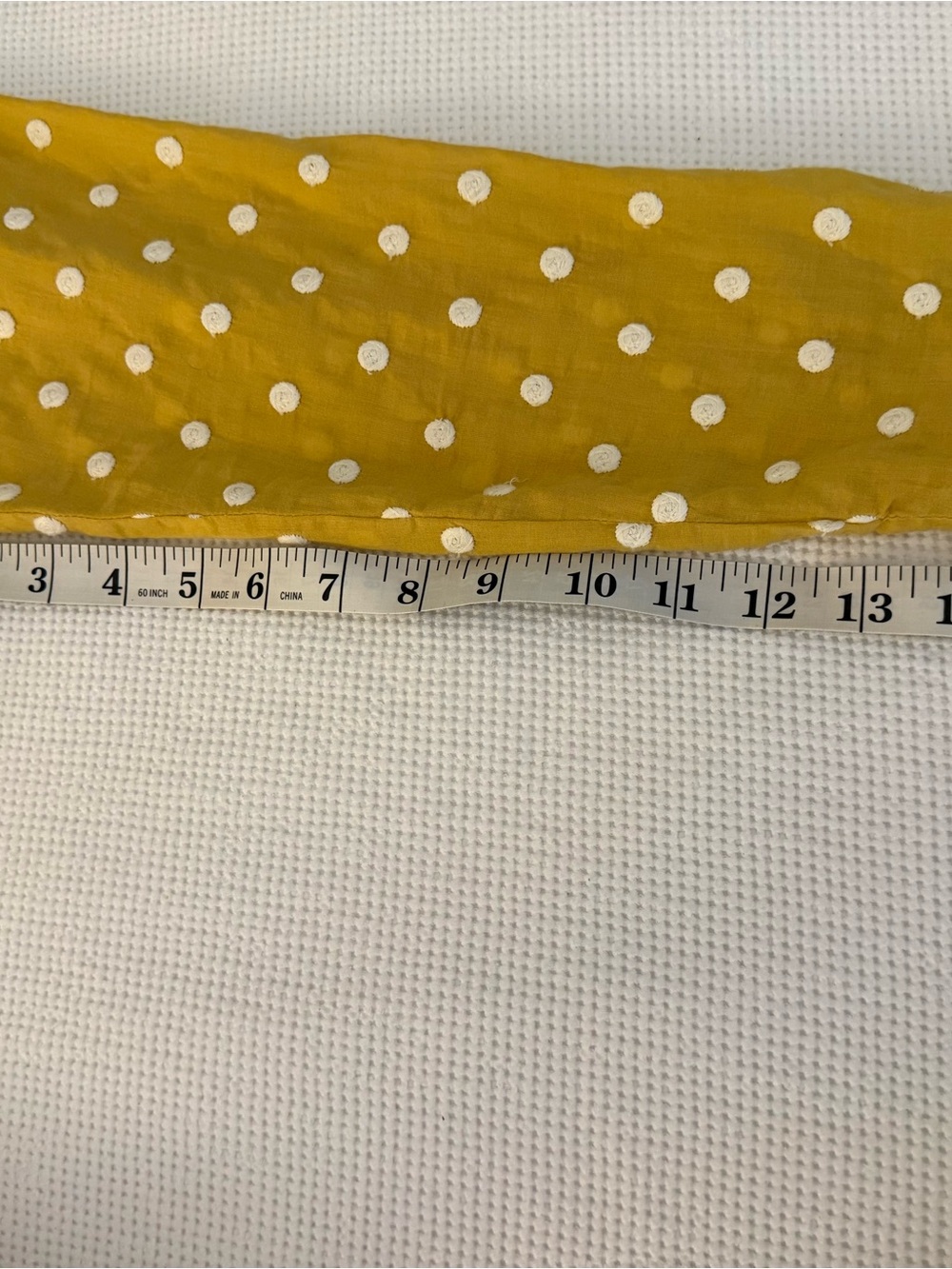 Embroidered Polka Dot Button-Up JJill Shirt in Golden Yellow small petite - Picture 8 of 8